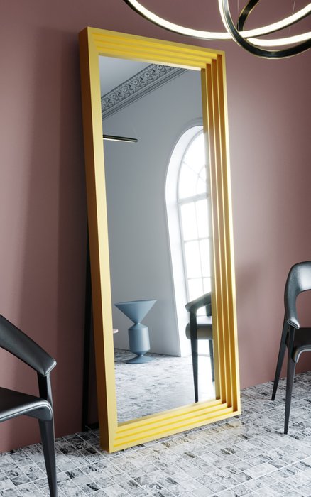 Прямоугольное интерьерное зеркало Scala rettangolo в декоративной раме - купить Настенные зеркала по цене 47795.0