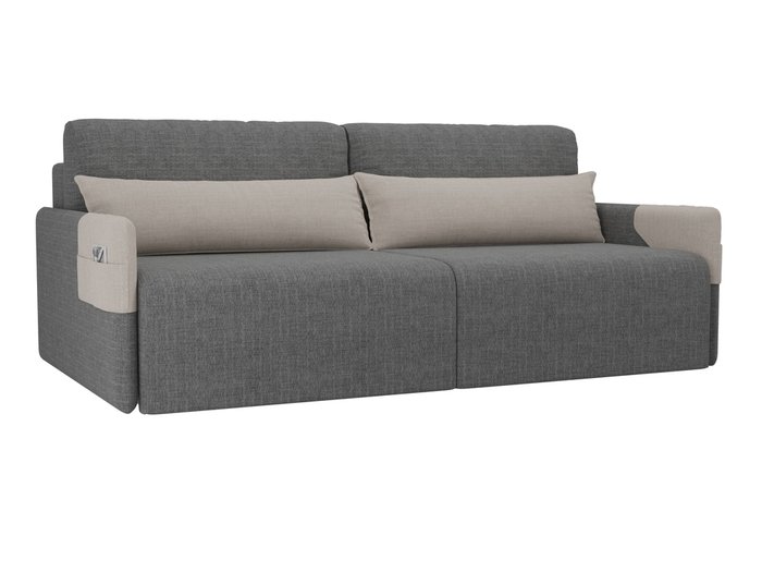 Прямой диван-кровать Армада серого цвета