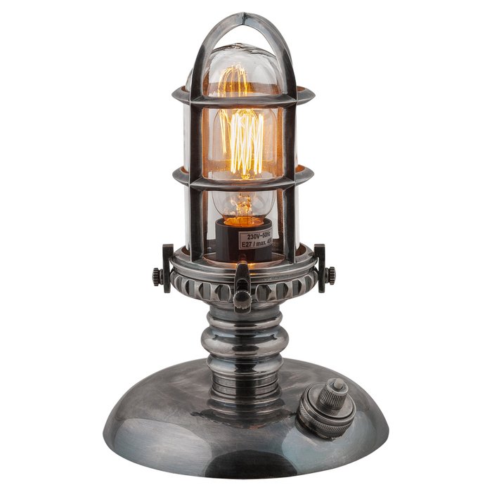 Настольная лампа из латуни и стекла  - купить Настольные лампы по цене 33440.0