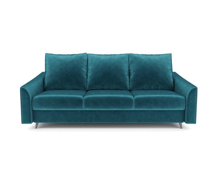 Прямой диван-кровать Уэльс сине-зеленого цвета - купить Прямые диваны по цене 43990.0