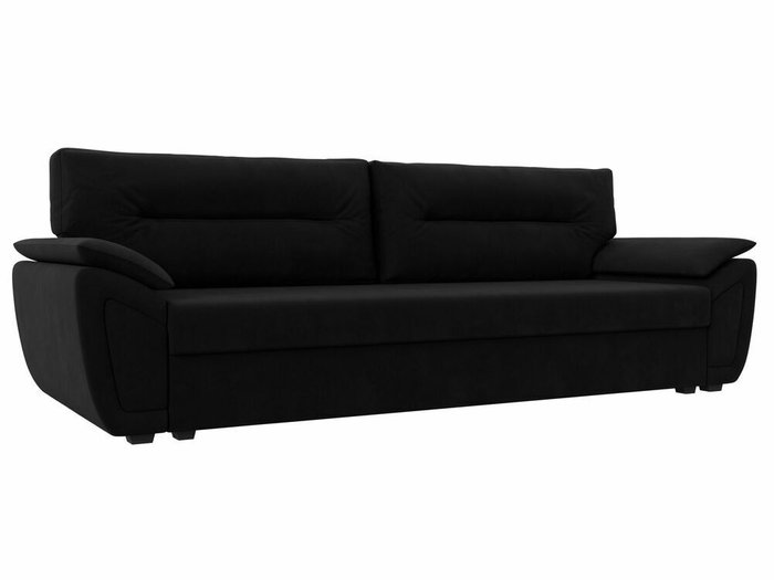 Прямой диван-кровать Нэстор Лайт черного цвета