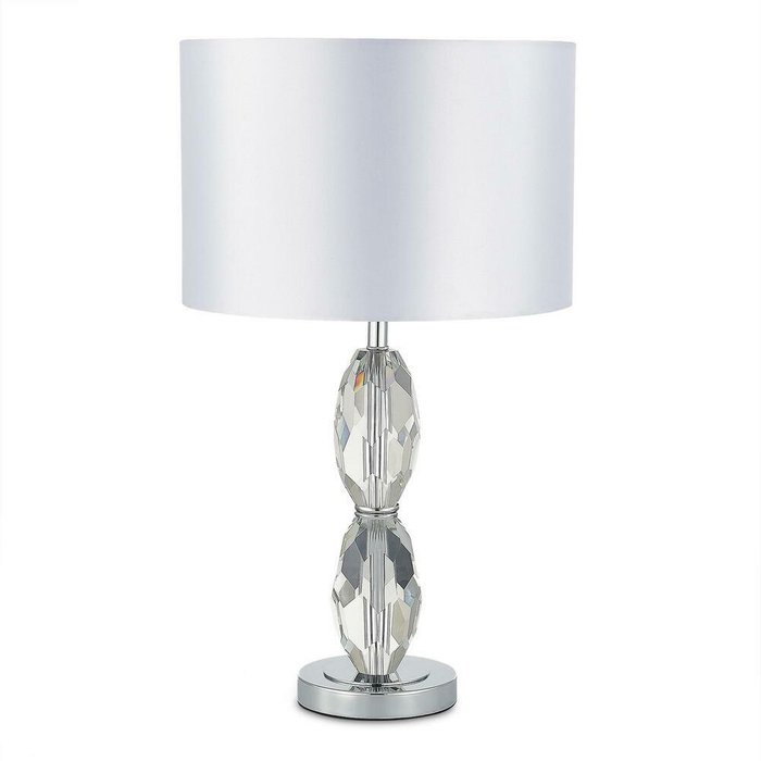 Прикроватная лампа ST-Luce Хром, Голубой/Белый E27 1*40W LINGOTTI - купить Настольные лампы по цене 24250.0