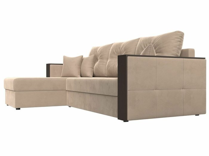 Угловой диван-кровать Валенсия бежевого цвета левый угол - лучшие Угловые диваны в INMYROOM