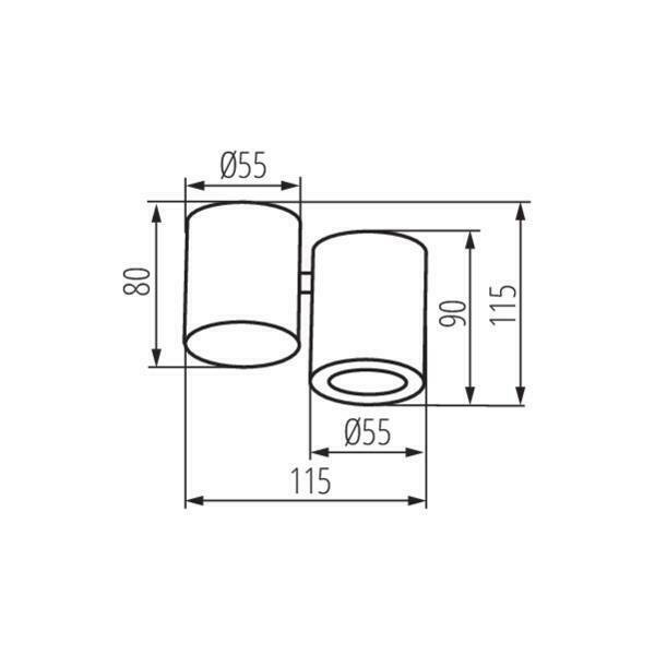 Спот Kanlux Blurro 32951 - купить Накладные споты по цене 1595.0