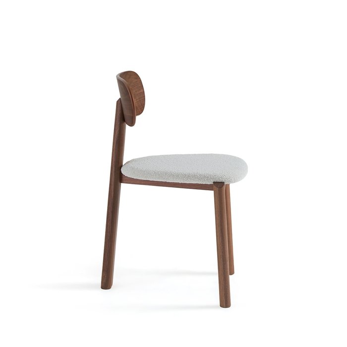 Стул с обивкой из буклированной ткани дизайн Э Галлина Marais коричневого цвета - лучшие Обеденные стулья в INMYROOM