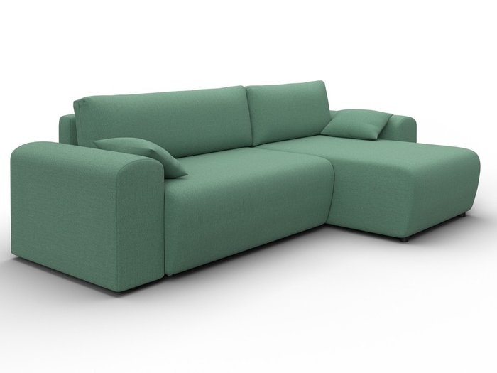 Угловой диван-кровать Лига-099 зеленого цвета - лучшие Угловые диваны в INMYROOM Угловой диван-кровать Лига-099 зеленого цвета - лучшие Угловые диваны в INMYROOM