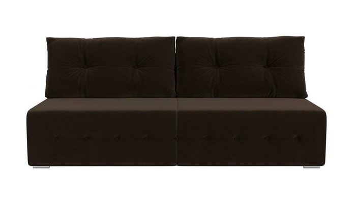 Прямой диван-кровать Лондон темно-коричневого цвета - купить Прямые диваны по цене 29999.0
