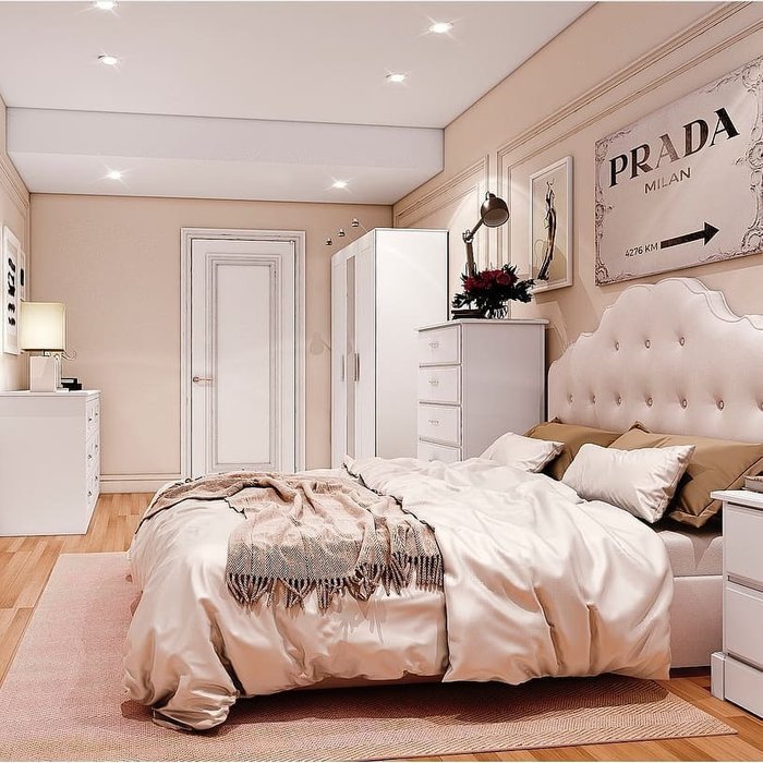 Кровать Palace белая с изголовьем из экокожи 160х200  - лучшие Кровати для спальни в INMYROOM