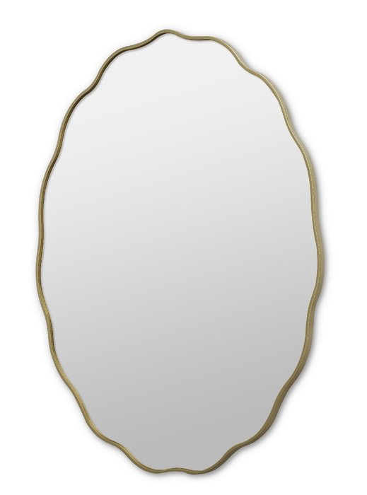 Настенное зеркало Fancy Oval 60х80 золотого цвета - купить Настенные зеркала по цене 24500.0