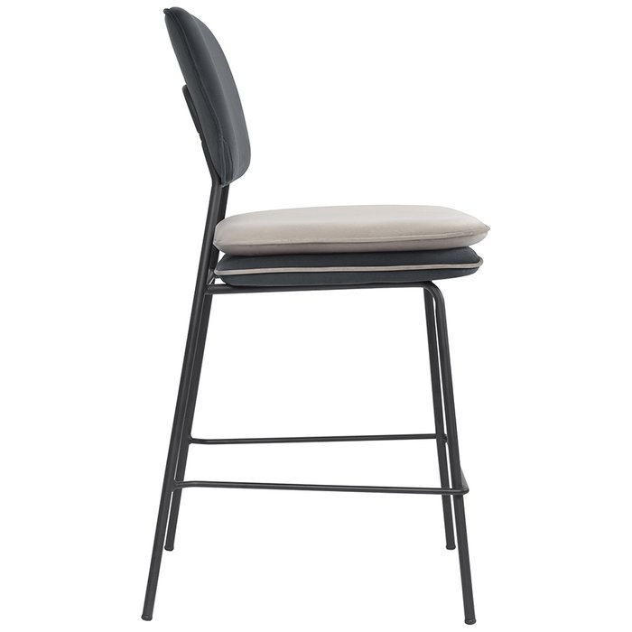 Полубарный стул Реа темно-серого-бежевого цвета - лучшие Барные стулья в INMYROOM