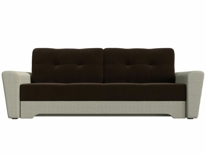 Диван-кровать Амстердам коричнево-бежевого цвета - купить Прямые диваны по цене 37999.0