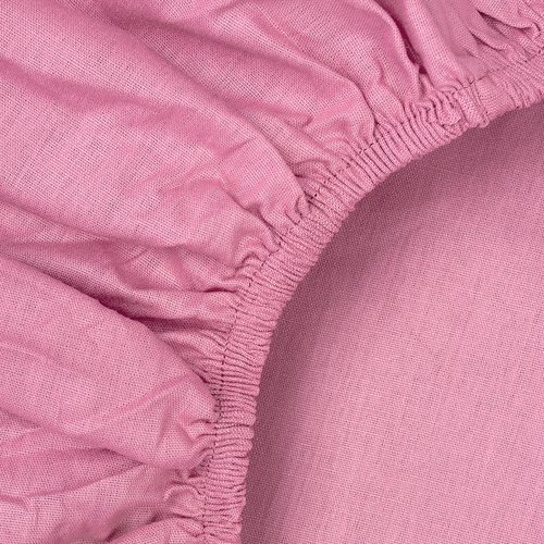 Простыня на резинке 'Цвет эмоций' 140х200х20, поплин, 100% хлопок, пл. 110 гр./кв. м., 'Роза'