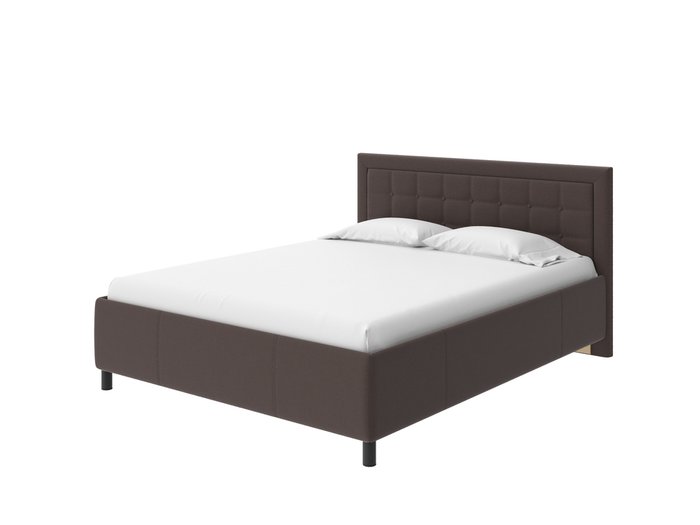 Кровать Como Veda 2 180х190 темно-коричневого цвета (велюр)