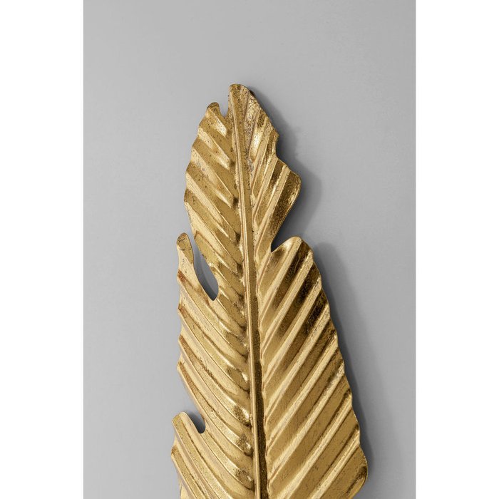 Украшение настенное Leaf золотого цвета - лучшие Декор стен в INMYROOM