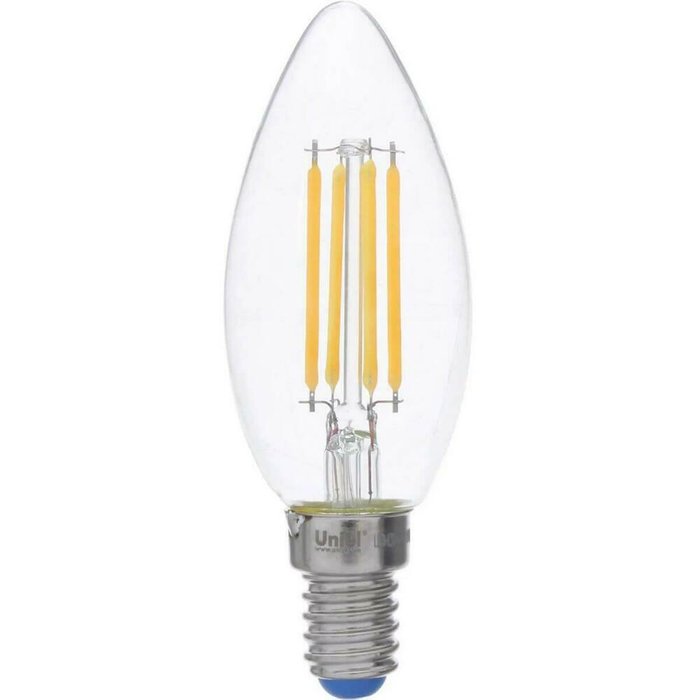 Лампа светодиодная филаментная (UL-00002860) Uniel E14 5W 3000K LED-C35-5W/WW/E14/CL/DIM GLA01TR Лампа светодиодная филаментная (UL-00002860) Uniel E14 5W 3000K LED-C35-5W/WW/E14/CL/DIM GLA01TR