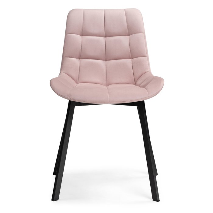 Стул Челси розового цвета на черных ножках - купить Обеденные стулья по цене 5690.0