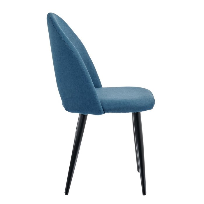 Стул Cleo голубого цвета с черным ножками - лучшие Обеденные стулья в INMYROOM