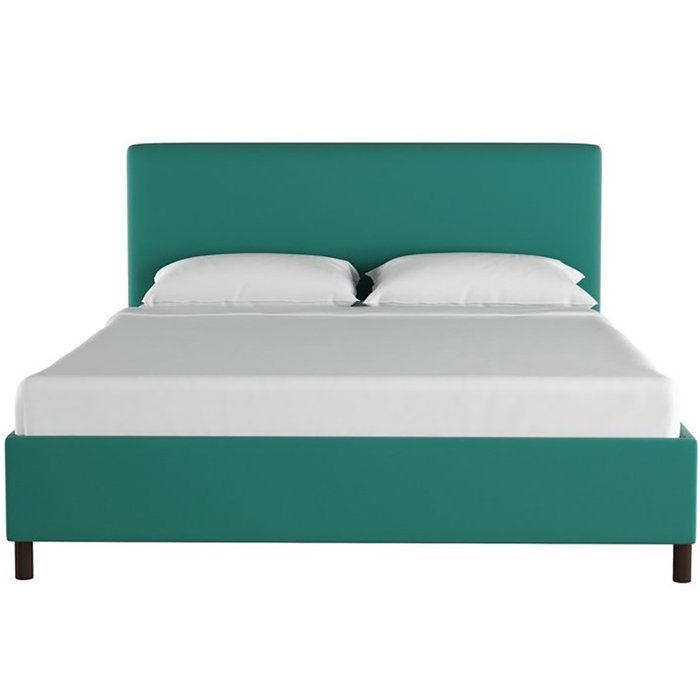 Кровать Novac Platform Teal бирюзового цвета 180х200