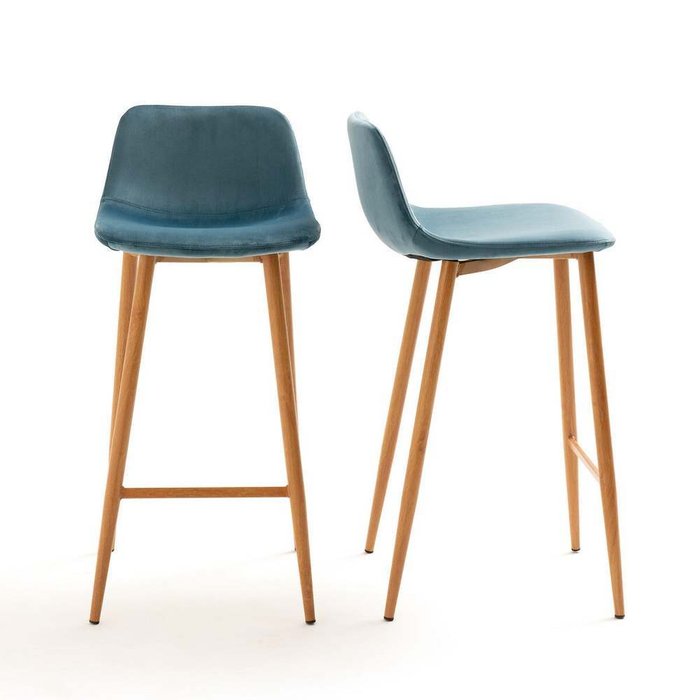 Комплект из двух барных стульев Lavergne сине-зеленого цвета - купить Барные стулья по цене 20799.0