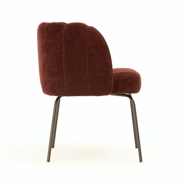Стул столовый из велюра Douna красного цвета - лучшие Обеденные стулья в INMYROOM