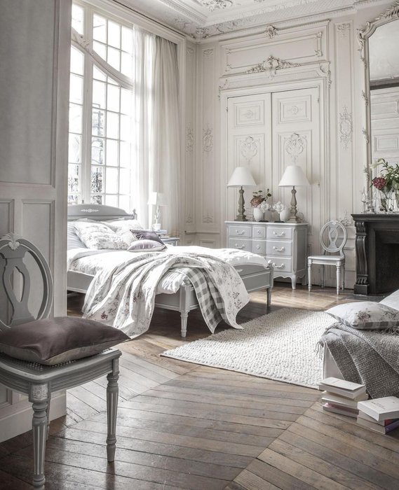 Кровать Людовик 120х200 серого цвета - купить Кровати для спальни по цене 128690.0