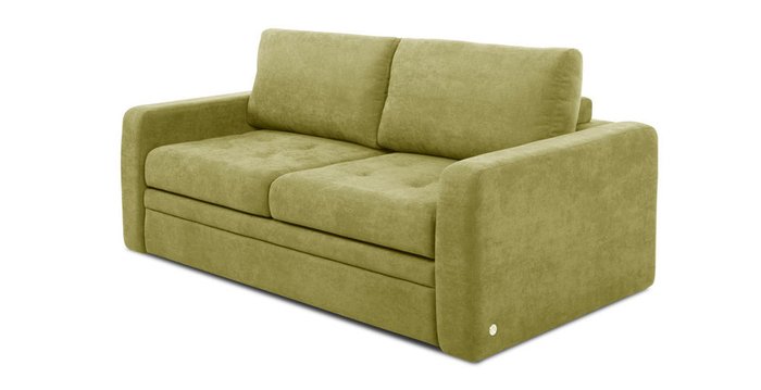 Прямой диван-кровать Бруно зеленого цвета  - купить Прямые диваны по цене 76518.0