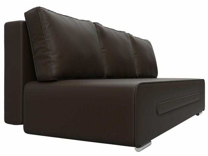 Прямой диван-кровать Приам коричневого цвета (экокожа) - лучшие Прямые диваны в INMYROOM