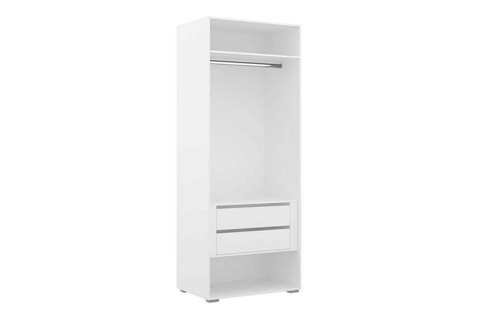 Шкаф распашной Нордвик белого цвета с двумя ящиками  - купить Шкафы распашные по цене 40080.0