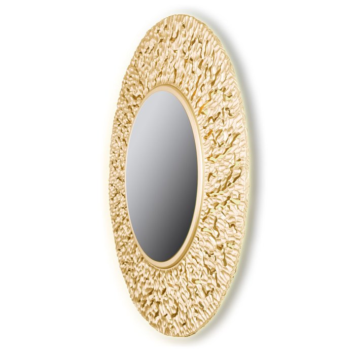 Настенное зеркало Coral золотого цвета - купить Настенные зеркала по цене 49450.0