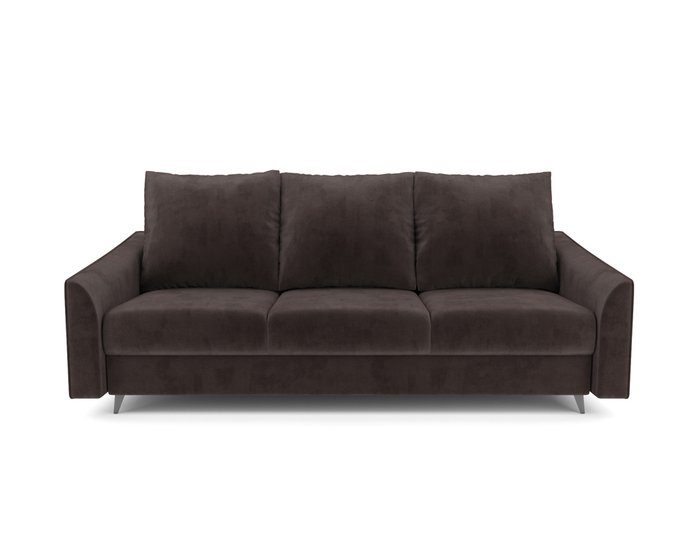 Прямой диван-кровать Уэльс коричневого цвета - купить Прямые диваны по цене 40690.0