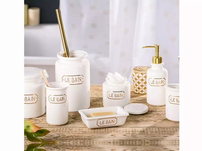 Стакан для зубных щеток Le Bain blanc белого цвета - купить Стаканы и держатели для зубных щеток по цене 1040.0