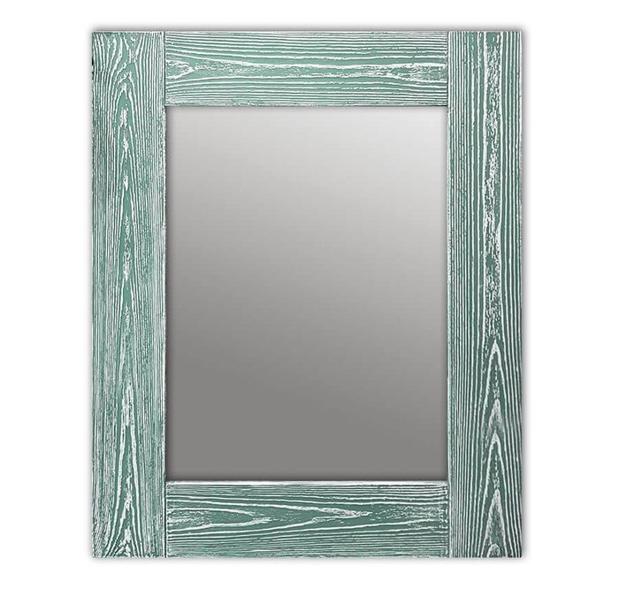 Настенное зеркало Шебби Шик 50х65 зеленого цвета