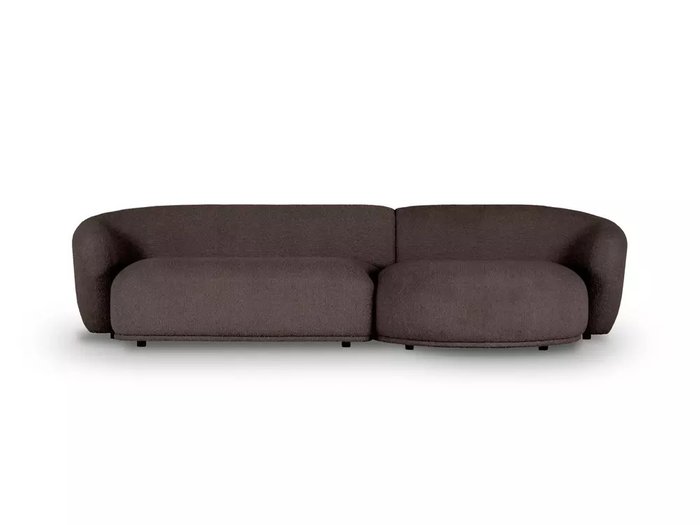 Модульный диван Fabro M серо-коричневого цвета правый