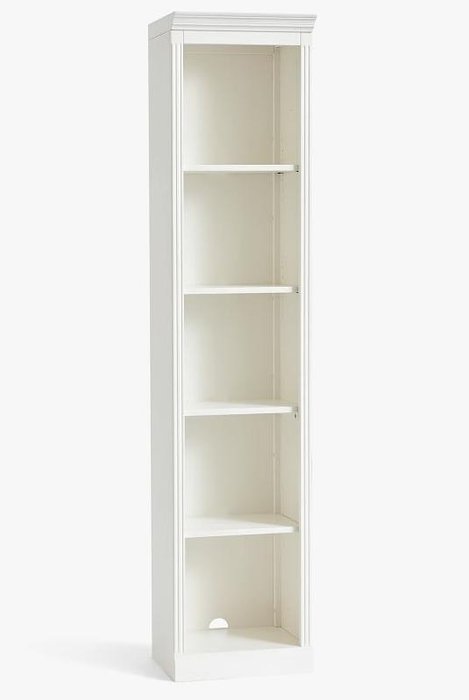 Узкий книжный шкаф Брюгге белого цвета - купить Стеллажи по цене 69700.0