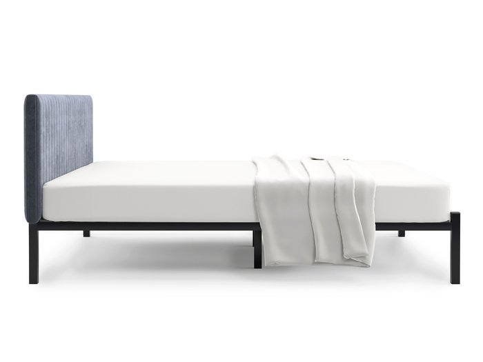 Кровать Лофт Mellisa Steccato 120х200 серого цвета без подъемного механизма - лучшие Кровати для спальни в INMYROOM