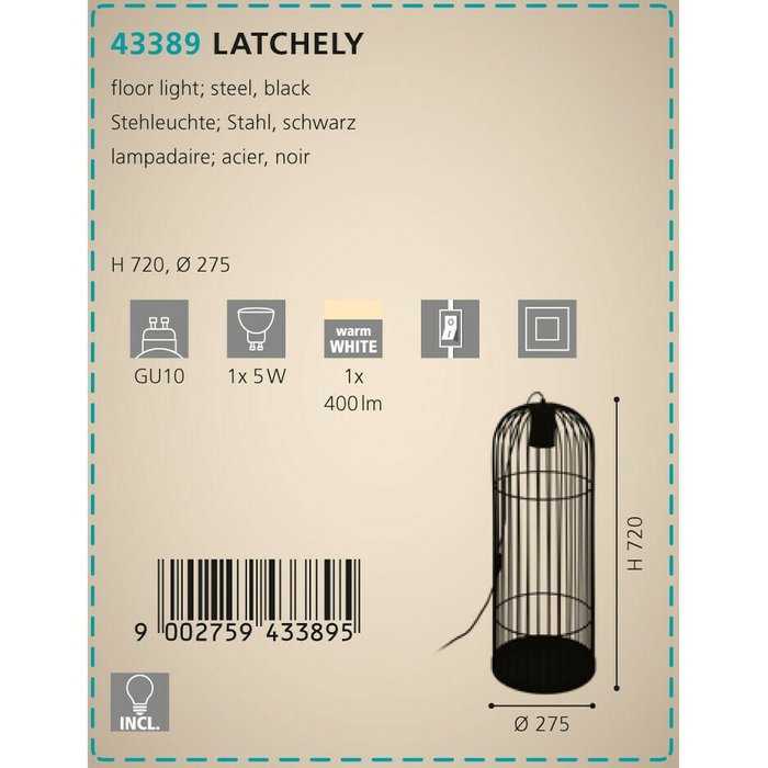 Настольная лампа Eglo Latchely 43389 - купить Настольные лампы по цене 18990.0