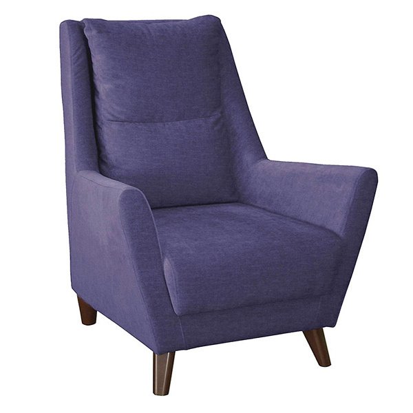 Кресло Дали в обивке из велюра фиолетового цвета