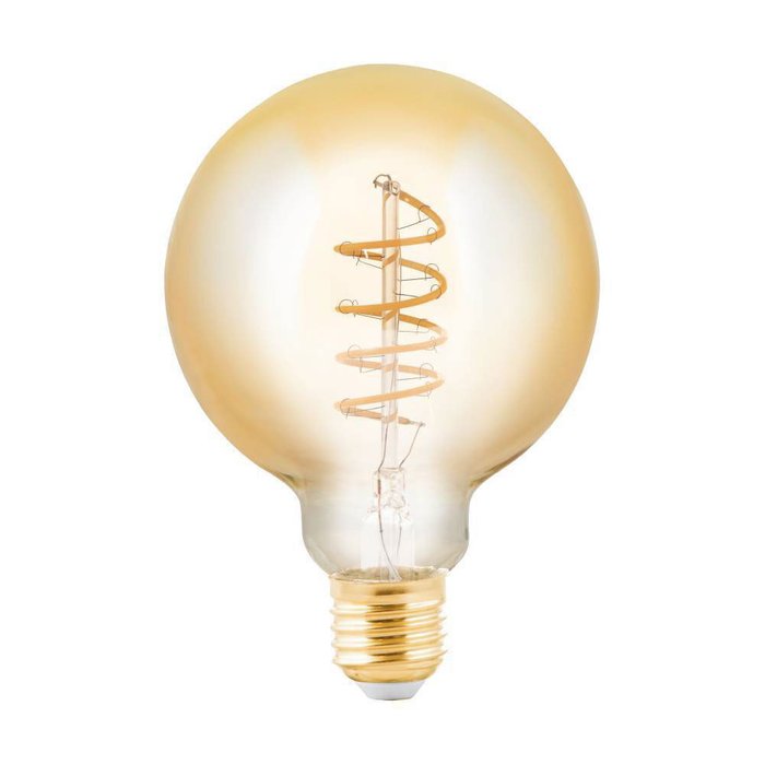 Диммируемая светодиодная лампа филаментная 220V G95 E27 4W 245Lm 2200К желтого цвета