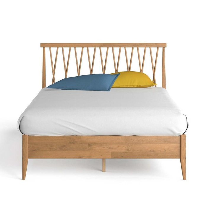 Кровать с основанием Quilda 160х200 бежевого цвет - купить Кровати для спальни по цене 64750.0