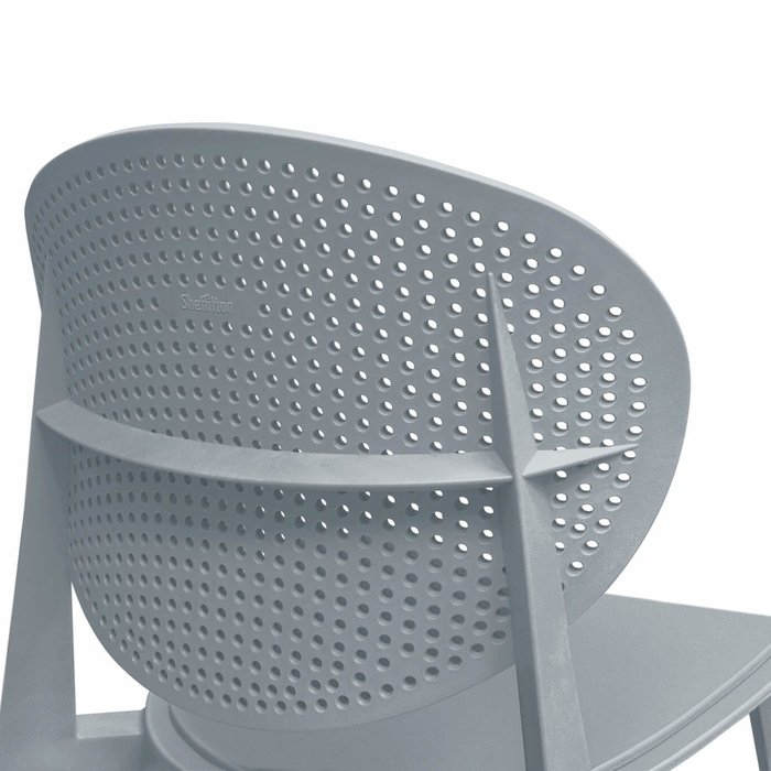 Стул штабелируемый Manfred серого цвета - лучшие Обеденные стулья в INMYROOM