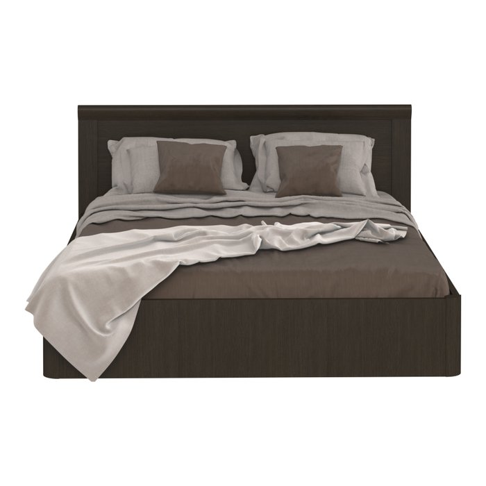 Кровать Магна 160х200 темно-коричневого цвета с подъемным механизмом  - купить Кровати для спальни по цене 37665.0