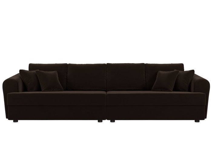 Прямой диван-кровать Милтон коричневого цвета - купить Прямые диваны по цене 66999.0