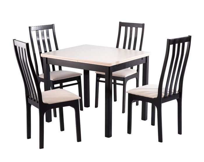 Раскладной обеденный стол Франц с бежевой столешницей - лучшие Обеденные столы в INMYROOM