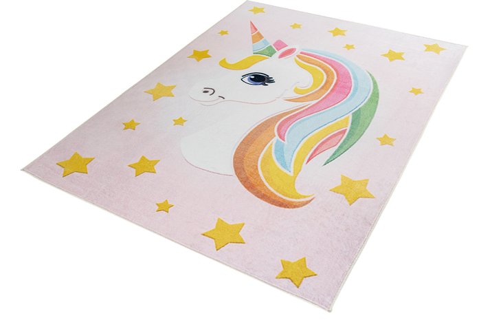 Игровой коврик Joy Unicorn 120x160 розового цвета - купить Ковры для детской по цене 7560.0