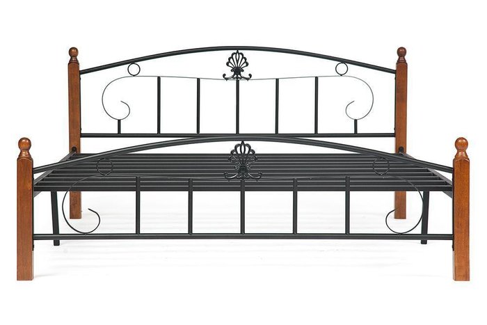 Кровать Румба 180х200 черно-коричневого цвета - купить Кровати для спальни по цене 19570.0