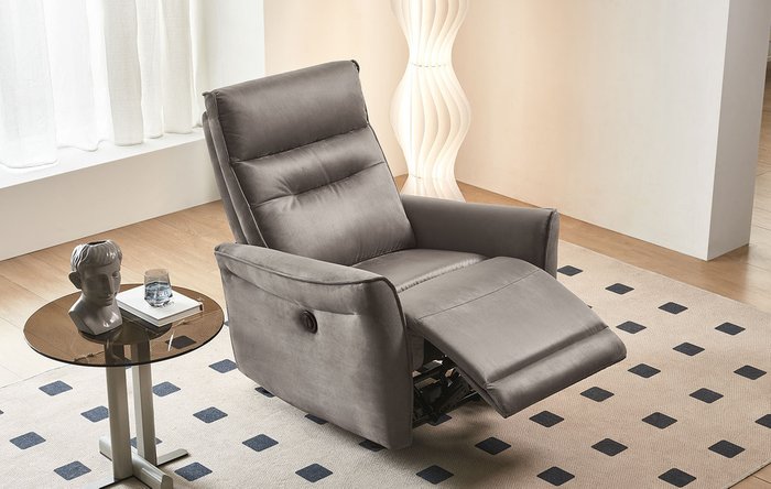 Кресло-реклайнер Bailey серо-коричневого цвета - лучшие Интерьерные кресла в INMYROOM