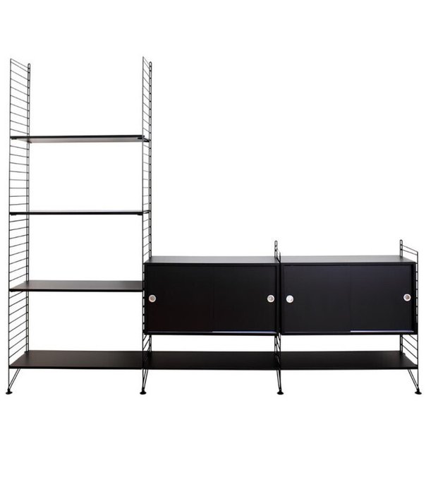 Тумба под телевизор Рагнар черного цвета Тумба под телевизор Рагнар черного цвета