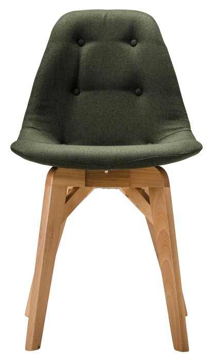 Стул Fides зеленого цвета с бежевыми ножками - купить Обеденные стулья по цене 9790.0