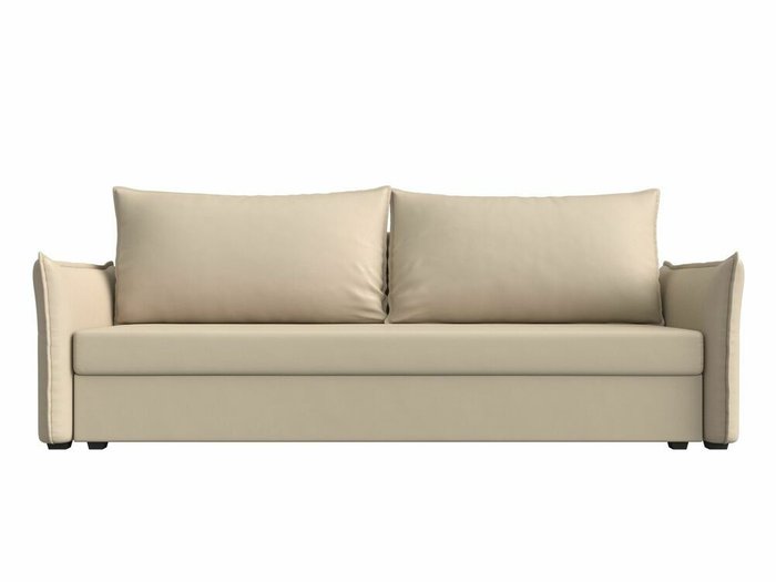 Диван-кровать Лига 004 бежевого цвета (экокожа) - купить Прямые диваны по цене 28999.0