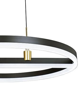 Подвесная светодиодная люстра Smart Нимбы High-Tech Led Lamps черного цвета - лучшие Подвесные люстры в INMYROOM